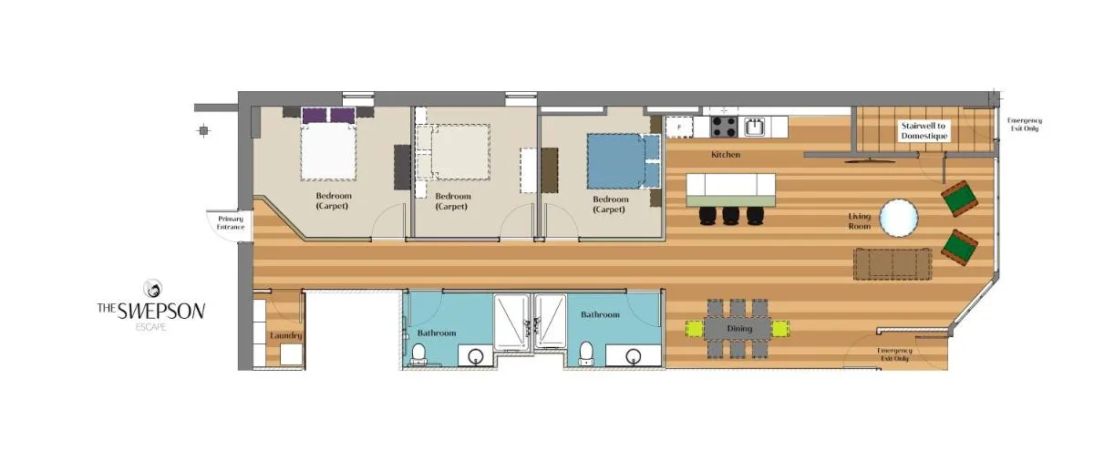 Image 4 of KING First Floor Sleep8 4Beds 2BA Swepson Escape